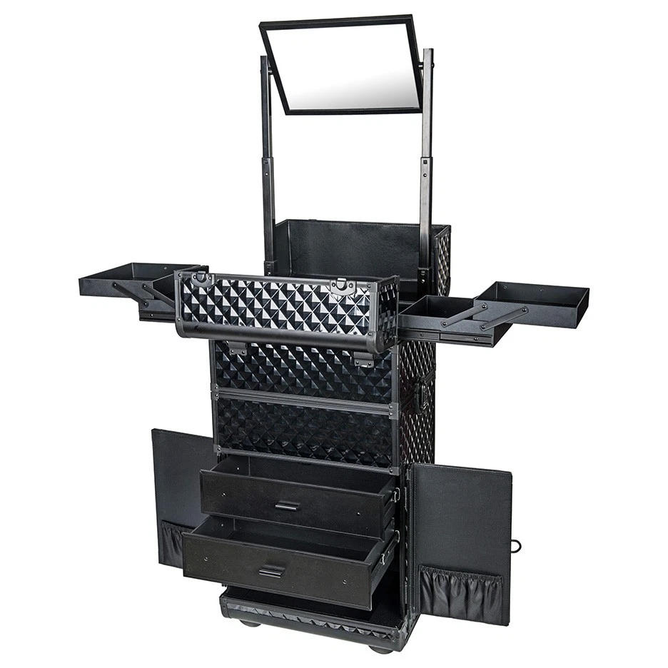 SHANY REBEL 系列专业化妆艺术家滚动火车箱手推车箱 — 第 2/3 张图片