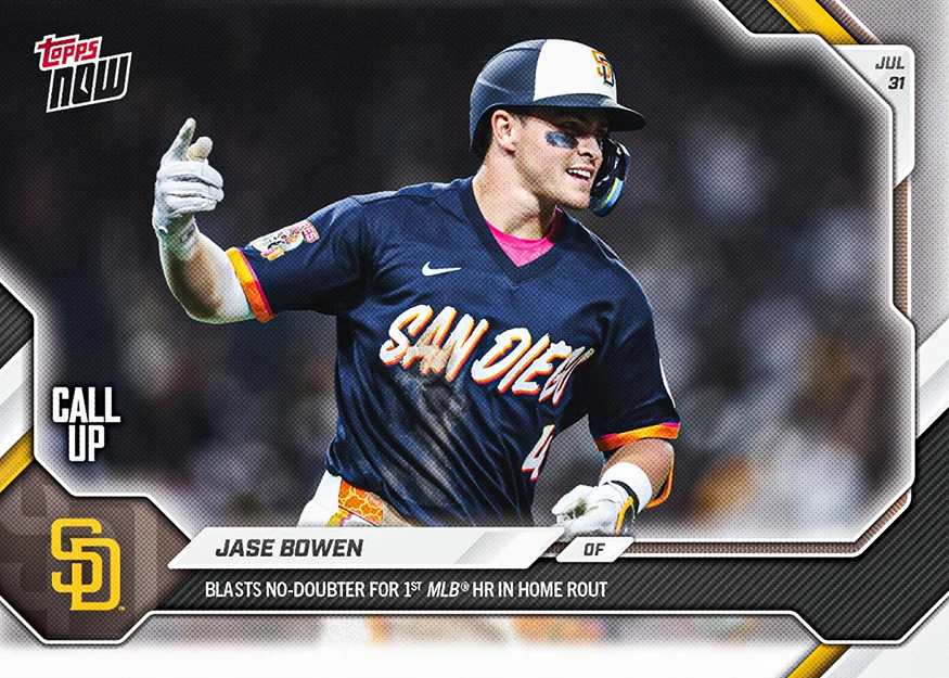Jase Bowen 2026 MLB Topps NOW Card 506 Presale