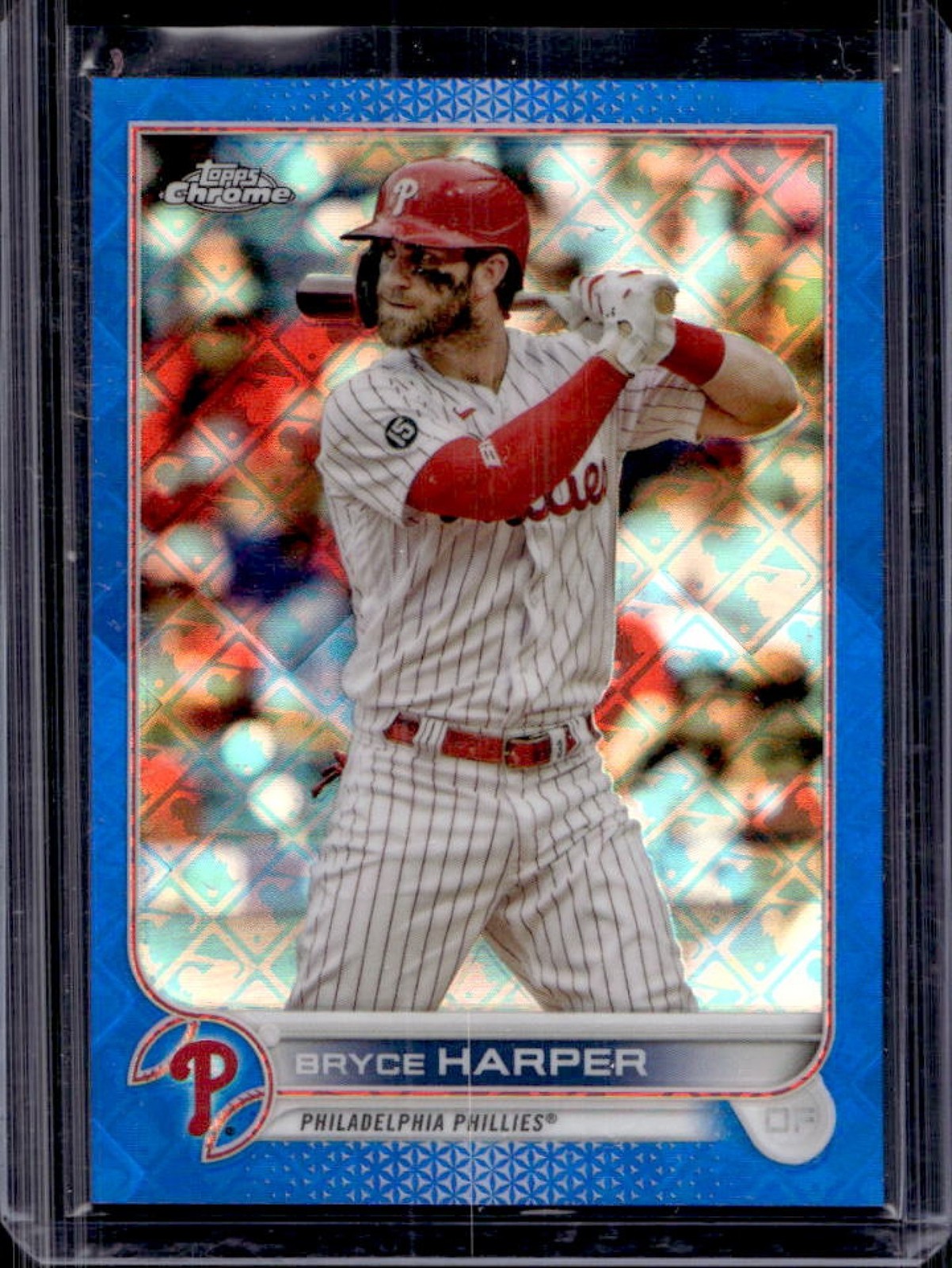 2022 Topps Chrome Logofractor Bryce Harper Refractor Blue #/150 Phillies