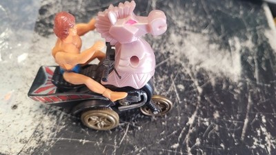 Galaxy Rider Horse Bike Press-Down MOTU He-Man Knock-off Action Figure Vtg 80s