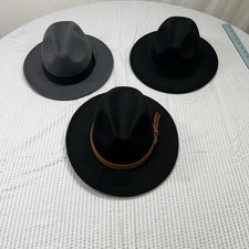 3 Fedora Lot Sz 58cm 2 H&M And One Unbranded