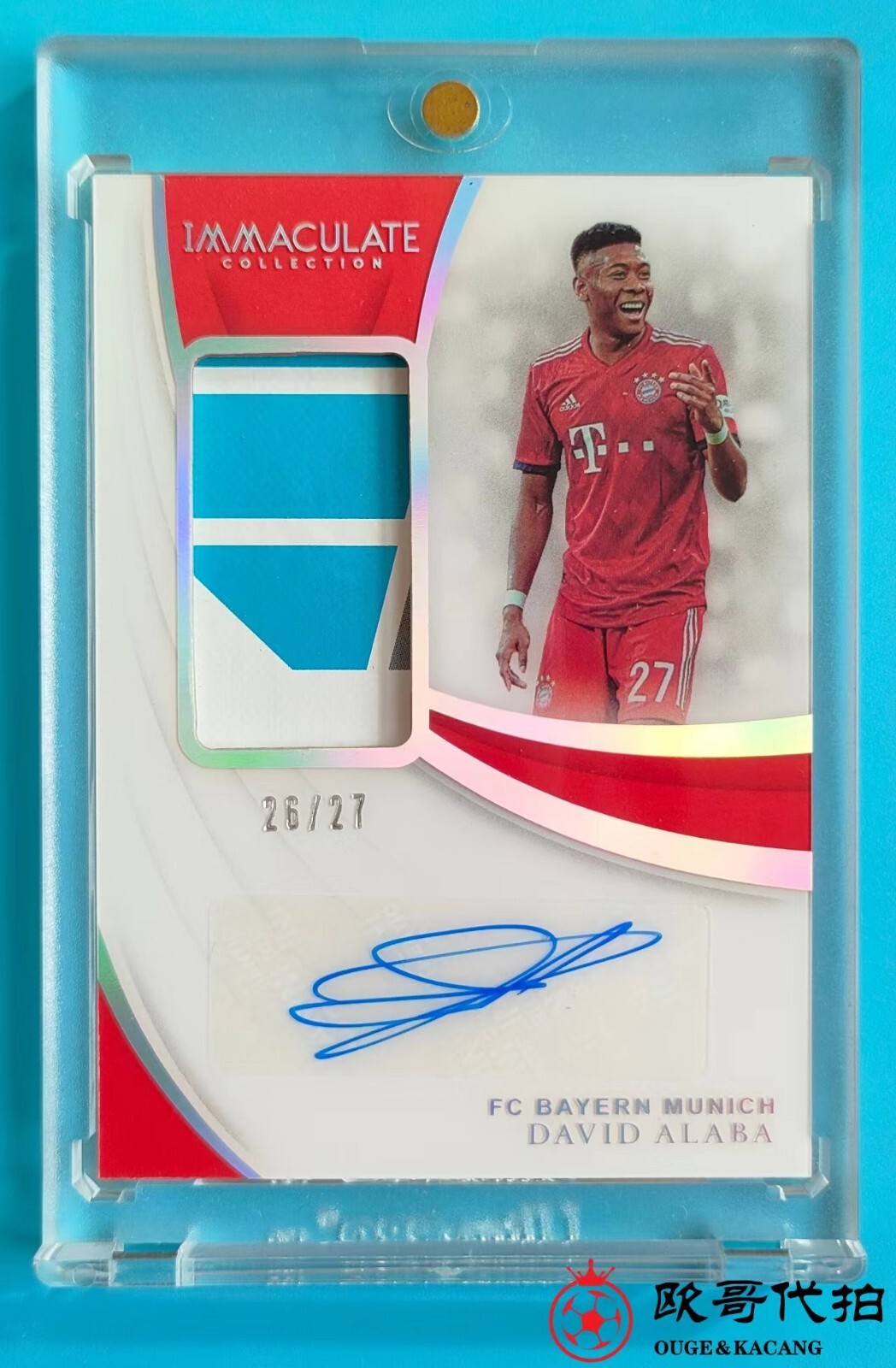 IMMACULATE SOCCER PATCH AUTOGRAPH CARD
