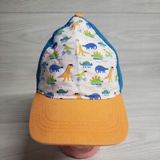 Dinosaur T-Rex Stegosaurus Gray Blue Mesh Baseball Hat Cap Kids Youth Snapback