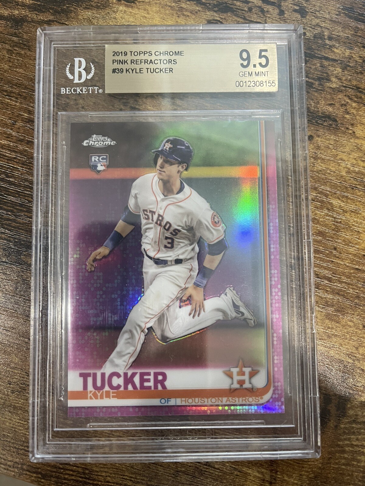 2019 Topps Chrome #39 Kyle Tucker Pink Refractor BGS 9.5 GEM MINT