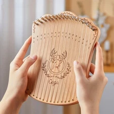 17 String Lyre Harp Portable Solid Beech Wood Harp String Musical Instrument 