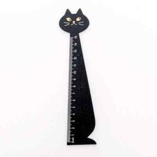 Cute Cartoon Cat Wood Ruler for Learning and Stationery Supplies