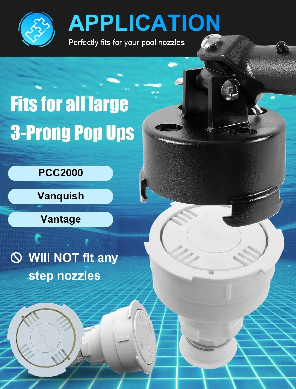 for Paramount PCC2000 Large Pop Up Plastic Head Nozzle PV3 Tool 004-552-5440-00