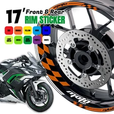 Orange 17" Wheel Rim Stickers GP01 For ZX14R Ninja ZX1400 19 20 21 22 23 24
