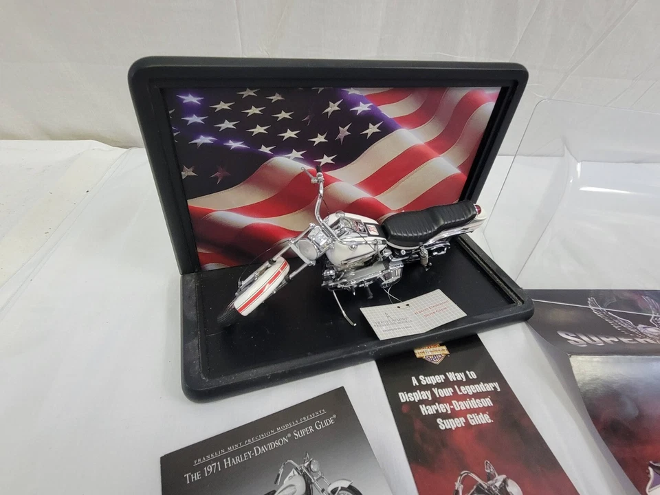 Harley-Davidson FX Super Glide 1971 Franklin como nueva escala 1:10 motocicleta diecast Foto 2 de 4