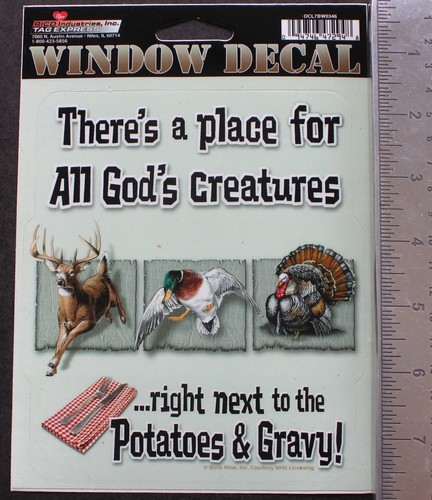 Adesivo Hunter There's A Place For All Creature Decalcomania Die Cut Auto Cervo Caccia - Foto 5 di 8