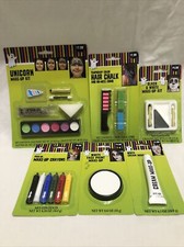 Halloween Make-up Hair Chalk crayons Unicorn Kit, Black/white