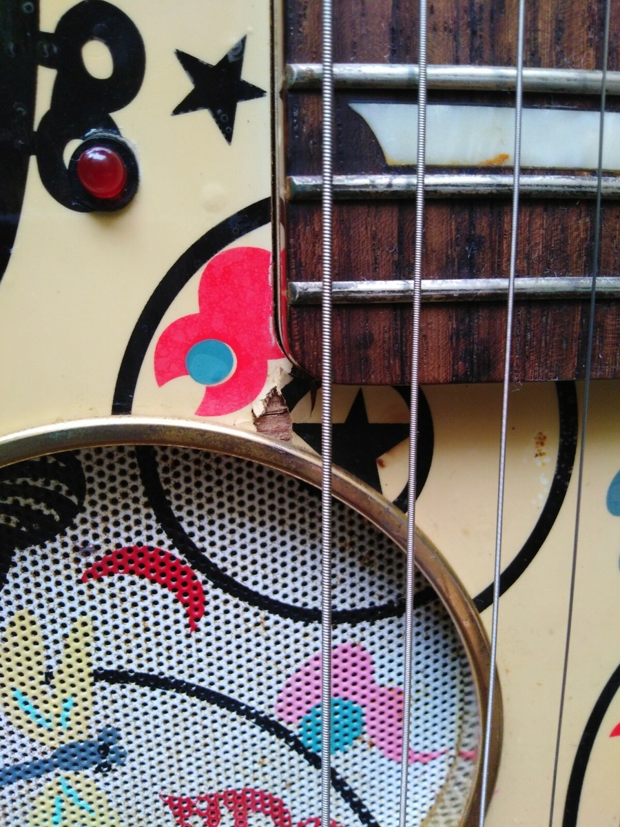 ベース FERNANDES ZO-3 Led Zeppelin III KEROKERO Electric Guitar Fernandes ZO-3 w/ Built-in Amplifier Art