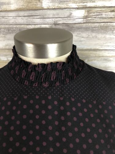 Target Sleeveless Dress Who What Wear Black Purple Polka Dots Size Small - Picture 3 of 10