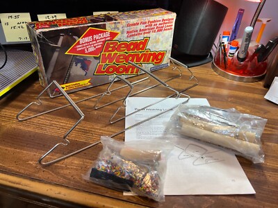 Vintage BEAD WEAVING LOOM Native American BONUS 2nd Loom + 5,000 more Beads NOS