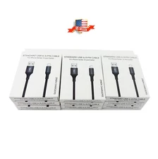 Wholesale iPhone and Android Phone Charging Cables USB-C 8-Pin 5ft Bulk Lot