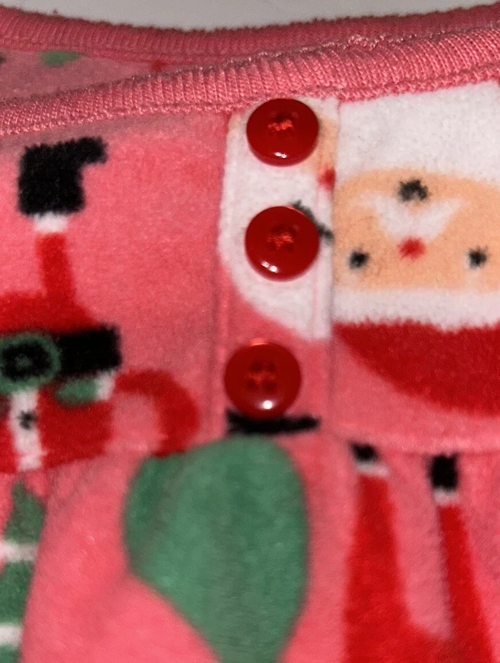 Camisola de Natal Carter's manga comprida lã rosa Papai Noel meninas 8/10 (curta) - Imagem 4 de 4