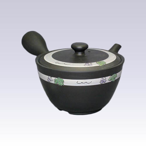 Tokoname Kyusu teapot - SHUNJYU - Grape - 360cc/ml - Refreshing steel net