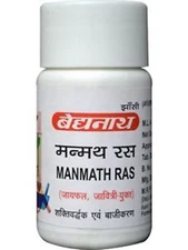 2 X 40 Baidyanath Manmath Ras Tablets For Men   Free Shipping