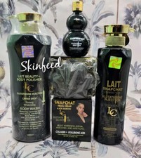 5pc. Lait snapchat Diamant blue lotion, serum, Facecream, shower Gel  Soap