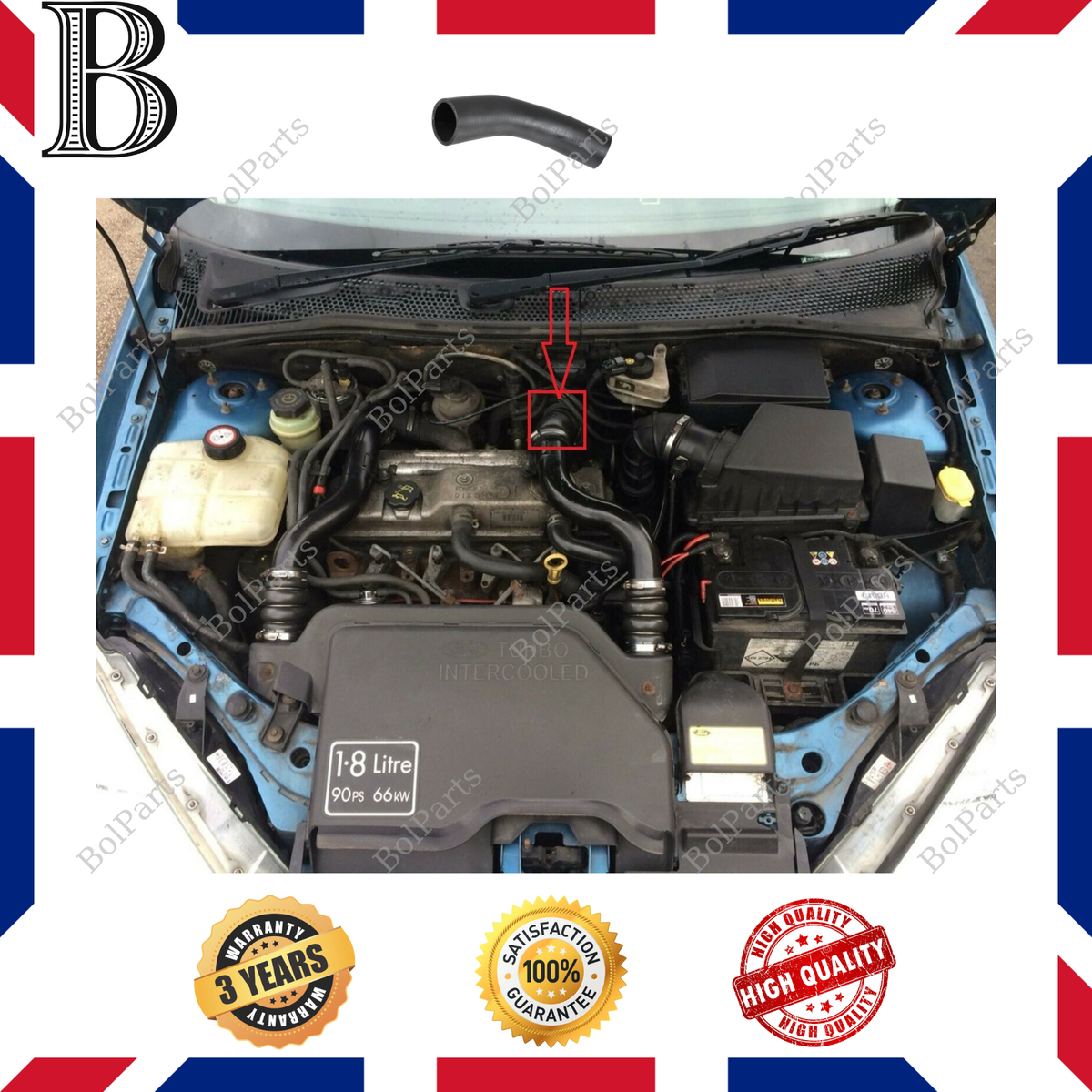 Tubo EGR Intercooler Per Ford Transit Connect 1.8 TDCI | OEM 7T169F796BG - 2