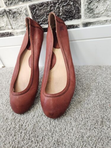 Frye Cassie Ballet Women's Brown Leather Loafers Size 8.5M