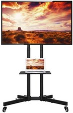 Supporto TV da Pavimento Mobile Carrello Staffa Porta TV 32 a 75 Pollici Ruote