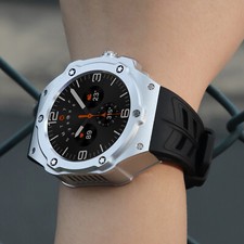 Aluminum Metal Case Silicone Band for Samsung Galaxy Watch Ultra 47mm TPU Strap