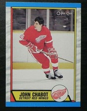 1989-90 89/90 O-Pee-Chee OPC #225 John Chabot Detroit Red Wings