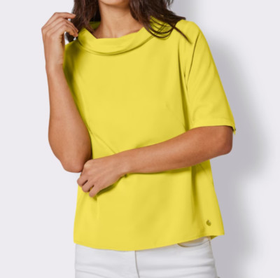 637737+ Creation L Premium Damen Bluse kurzarm limone gelb NEU Gr. 36