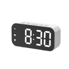 Voice Control LED Alarm Clock Plug in Electronic Digital Clock Dual Alarms Tempe