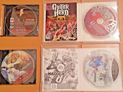 PlayStation 3 Guitar Hero Aerosmith Madden 13 Resident Evil 5 Bioshock Infinite