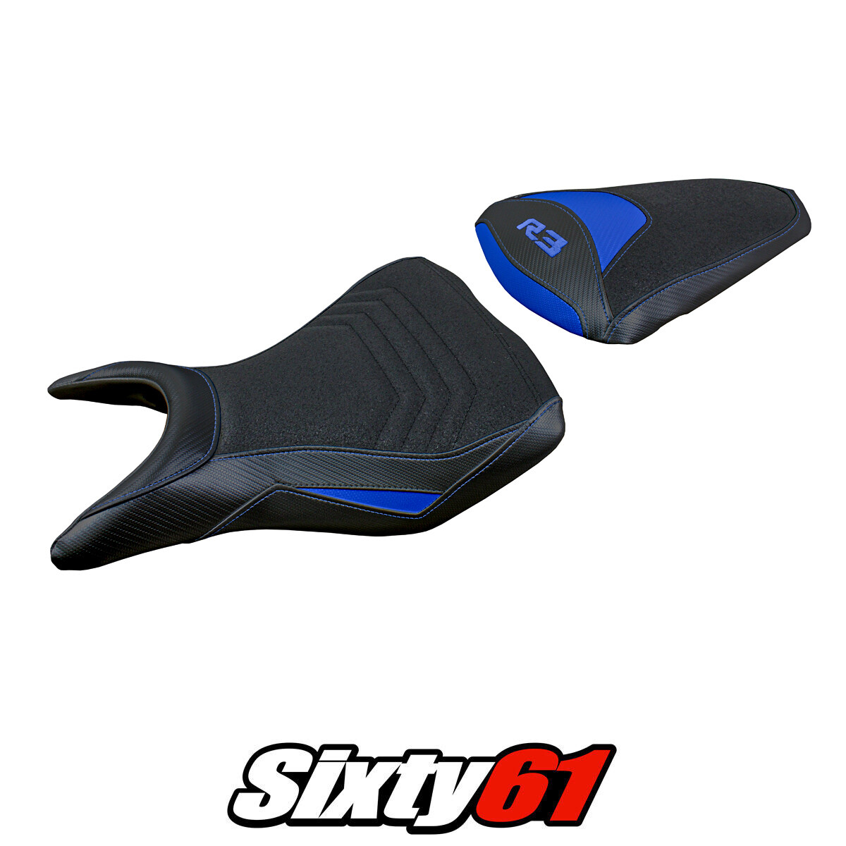 Yamaha YZF R3 2015-2021 2022 2023 2024 Seat Cover Tappezzeria Ultragrip Blue