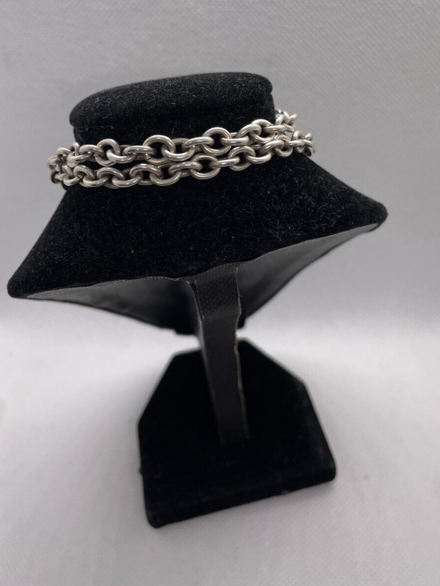 SOLID STERLING SILVER BELCHER LINK TOGGLE & CHARM… - image 3