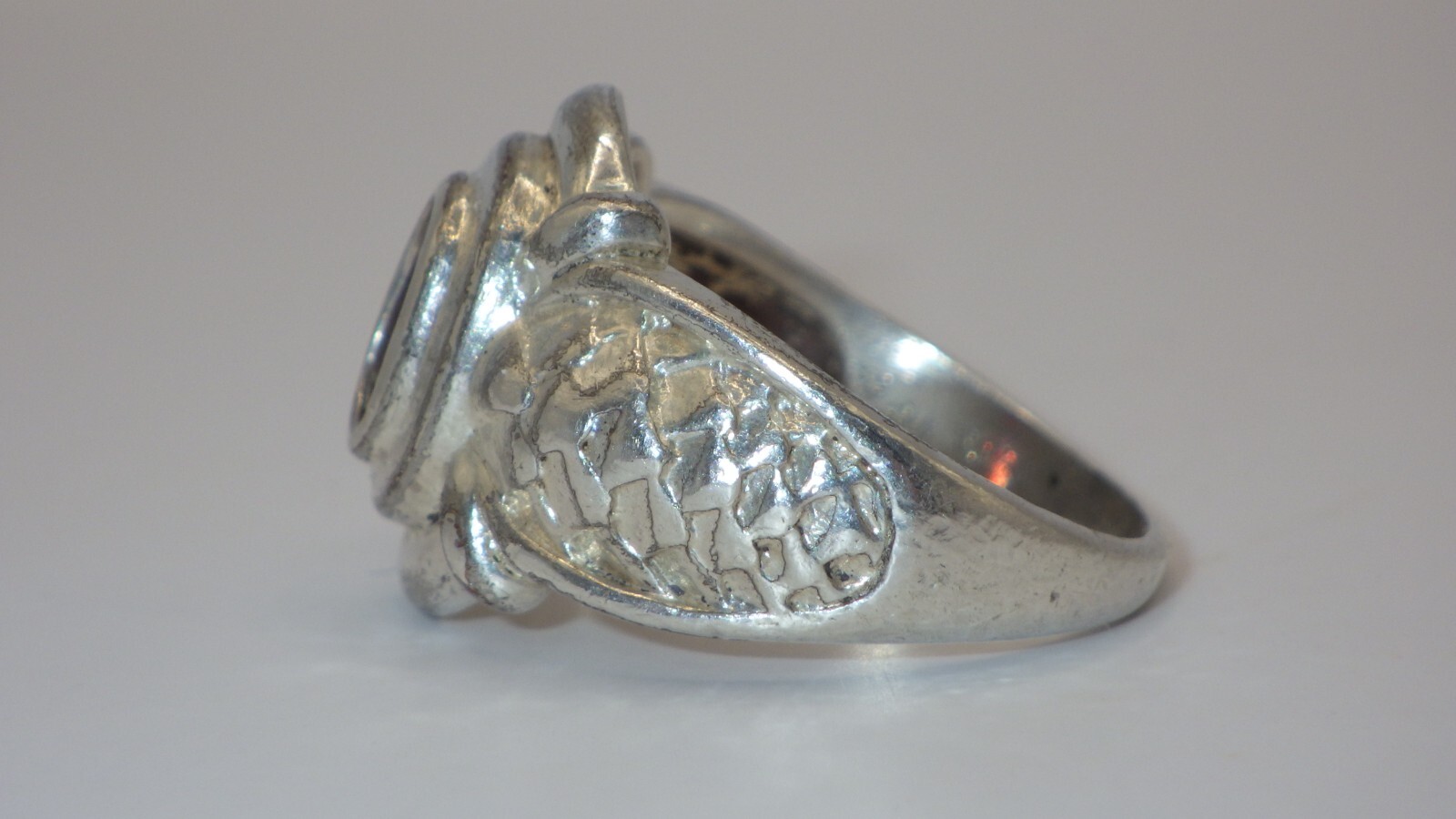 925 Sterling Silver with Red Ruby Colored Stone -… - image 3