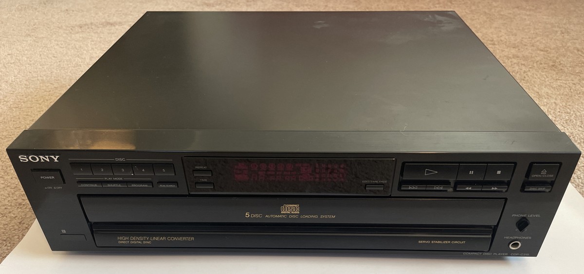 Sony Cdp-215 CD Player With High Density Linear Converter No