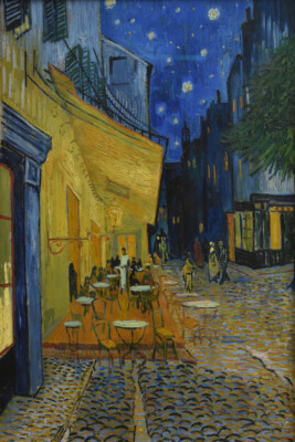 Vincent Van Gogh - Café Terrace at Night - Vintage Wall Art Poster/Canvas Print