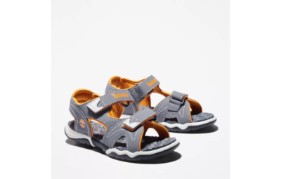 Timberland Kids Beige and Black Sandals with Orange Accents Timberland ADVENTURE SEEKER 2 STRAP UNISEX - Walking sandals  main image 2