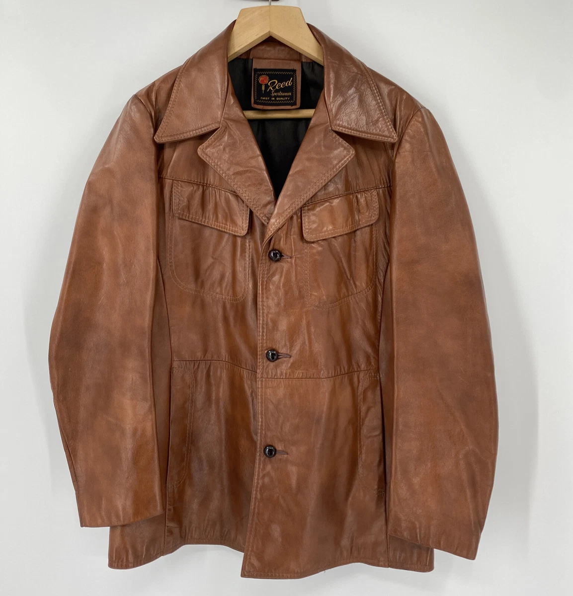 Reed sportswear leather jacket vintage clearance