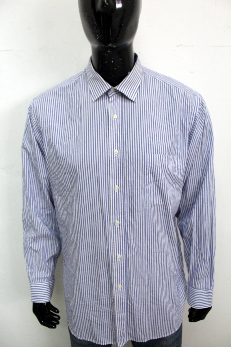 Burberrys Chemise Homme Taille 43 Coton Rayures Manches Longues Logo
