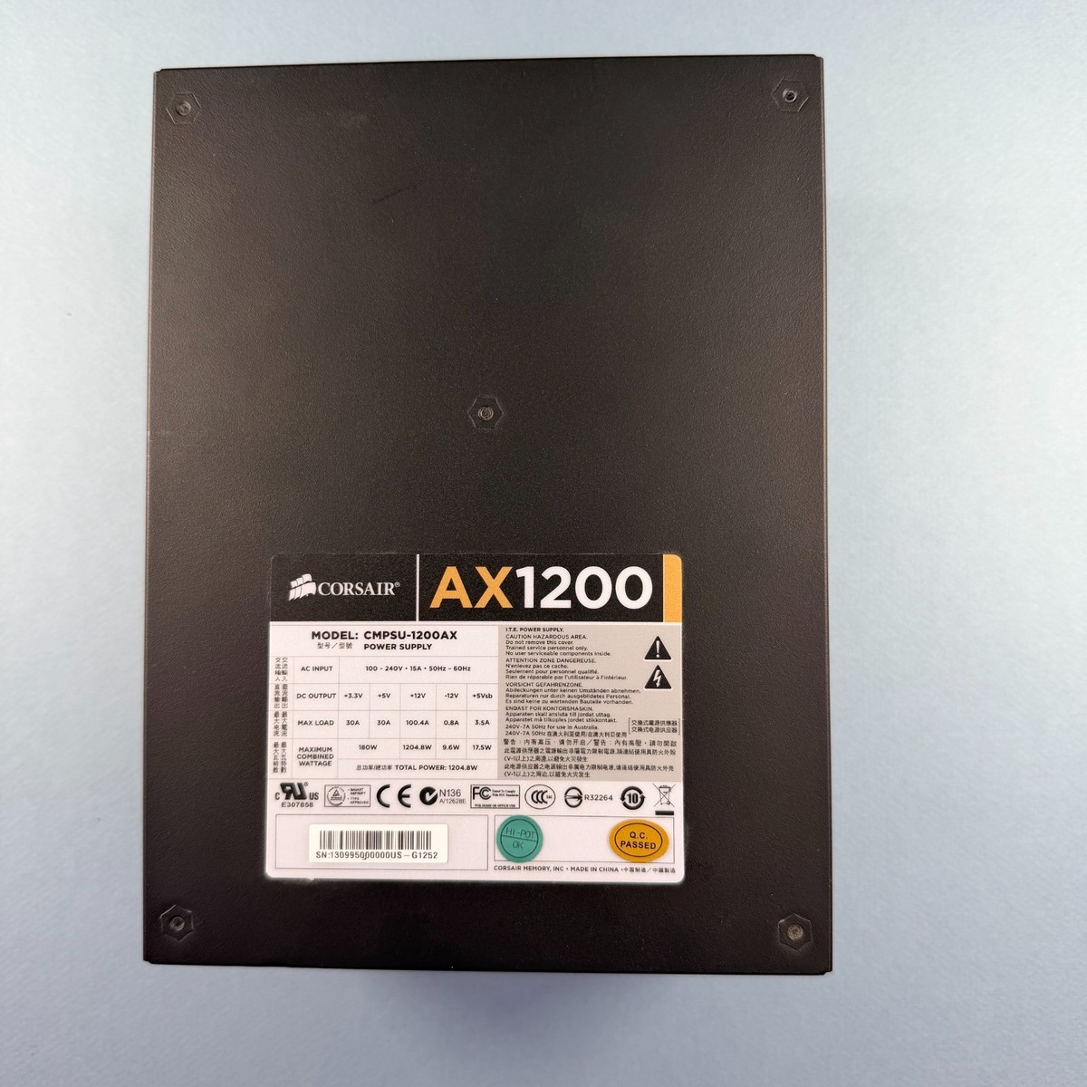 Corsiar AX1200 1200W GOLD認証 Corsair - AX1200 1200W 80+ Gold Fully Modular PSU CMPSU-1200AX | eBay