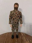 Vintage HASBRO GI Joe LAND ADVENTURER 12"Figure Flock Brown Beard Blue Eyes Scar