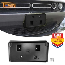 Front License Plate Holder Bracket Base Mount for Dodge Challenger 2010-23 Black