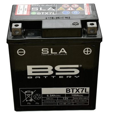 BS Batterie 12V 6AH YTX7L- Gel (für: Vespa GTS Super 125 ABS i-get ZAPMD32 21 )