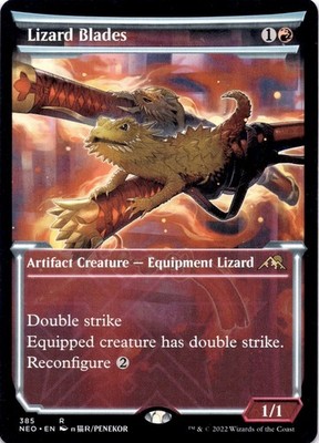 Lizard Blades (Showcase) 385 Rare Kamigawa: Neon Dynasty Magic: The Gathering NM