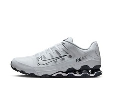 Nike Reax 8 TR Mesh White Charcoal Gym Running Sneakers 621716-108 Men's Sizes
