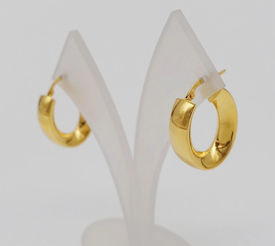 Ovale wunderschöne Creolen in 18 Kt/750 Gelbgold! - Bild 1 von 4