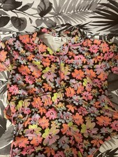    Art Class Girls Black Floral Print Short Sleeve  Short Pj Set L 10/12   