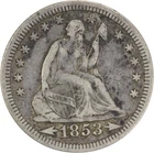 1853 Liberty Seated Silver Quarter Arrows and Rays VF Uncertified #350