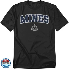 LOGOVISION Colorado School of Mines Arch Logo Black Unisex Adult T Shirt, Bla