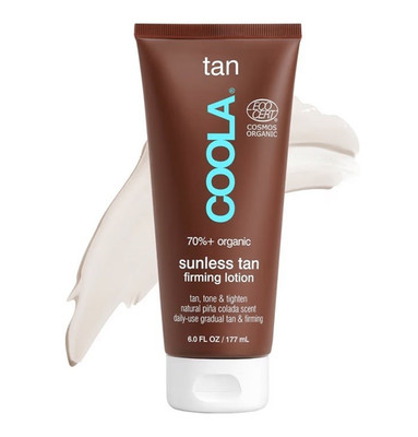 COOLA Organic Firming Sunless Tan Lotion, Piña Colada scent 6.0 fl oz / 177 mL